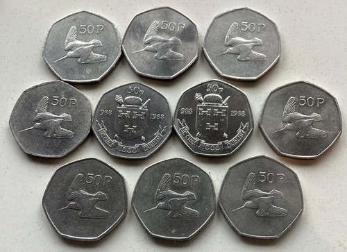 Irish 50p aunc bunc - 10,