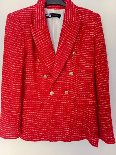 Zara women tweed blazer - tweed,