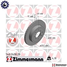 2x BRAKE DISC 540.2490.20 FOR