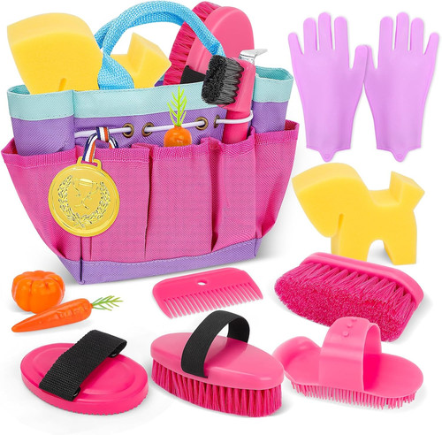 Horse grooming brush - grooming,