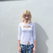 Cop copine slahed top - top, y2k