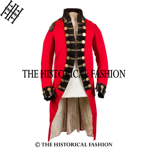 British red wool jacket - red,