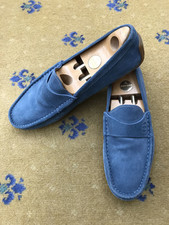 Gucci Loafers Shoes Suede Blue