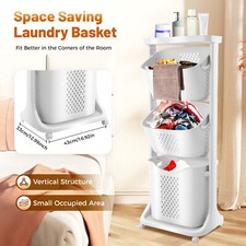 Laundry Hamper 3Tier Basket