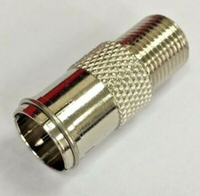 10 x Quick Fit F Plug to F Socket Push On Adaptor Satellite Connector