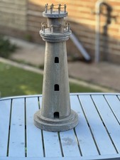 Wooden Lighthouse Ornament Nautical Ocean Rustic Home Decor Whimsical Bathroom