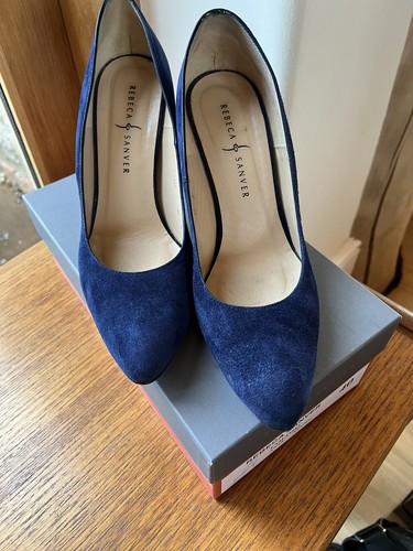 Rebeca sanver blue suede court - rebeca,