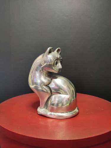 Unusual pewter metal - unusual, cat