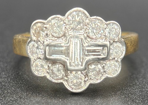 Vintage 18ct diamond - 18ct, boat