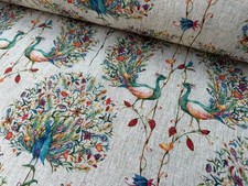 Floral Peacock Print Fabric