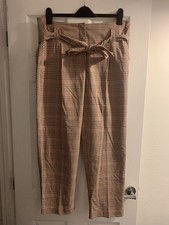 Next tailoring ladies multicoloured check Trousers size 14l new 