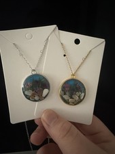 Handmade Resin Necklaces x2