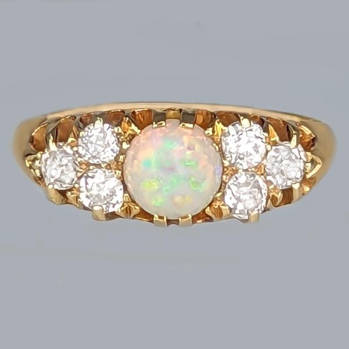 Victorian opal and diamond - and,