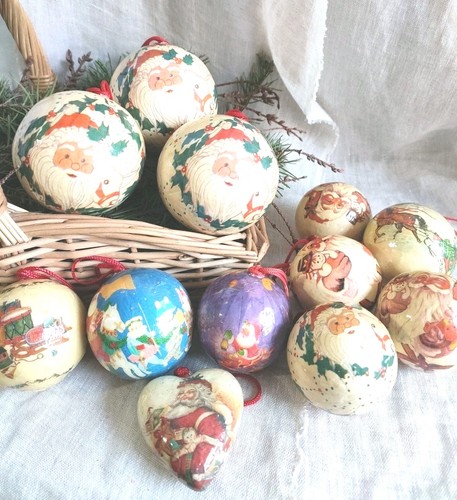 Vintage paper mache christmas - mache,