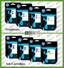 Authentic HP 11 Printhead / 82 Ink Cartridges  (For HP Large Format Plotter)