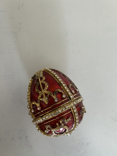 Red faberge egg replica - red,
