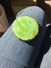 Beautiful Vintage Stratton Faux Green Marble Compact. 