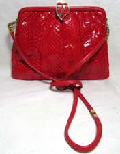 Jane Shilton Vtg Red Snakeskin