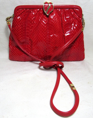 Jane shilton vtg - red, snakeskin