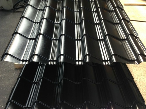 Plastisol coated pan tile - coated,