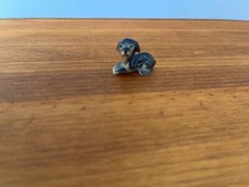 Bone China Puppy Dolls House Miniature, Doberman or Rottweiler, poss vintage