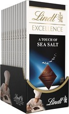 Lindt Excellence A Touch of Sea Salt Dark Chocolate Bar, 3.5-Ounce( Pack of 10)