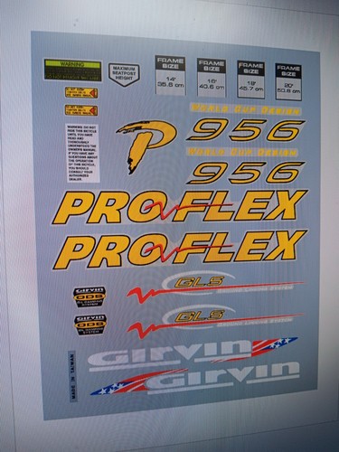 Sticker decal set fits - set, proflex