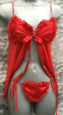2 piece set Babydoll red sexy