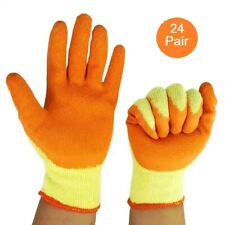 24 PAIRS LATEX COATED ORANGE