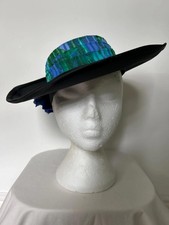 Vintage 80s Francis Design saucer hat tilt statement retro cocktail headwear #VA