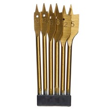 6PC TITANIUM COATED FLAT WOOD
