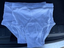 2 NEW Vintage Sz 38 Jockey Classic Full Rise Mens Y Front Briefs White Underwear