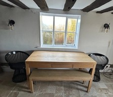 Habitat solid oak dining table - solid,