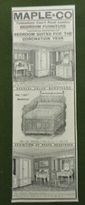 MAPLE & Co  VINTAGE EDWARDIAN BEDROOM FURNITURE ADVERT 