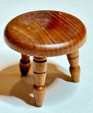 Dolls House Miniature.  Three Legged Wooden Stool  1:12 Scale