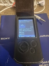 Sony Walkman NWZ-A818 8GB Black MP3 Player + Rare Original Leather Case Pouch