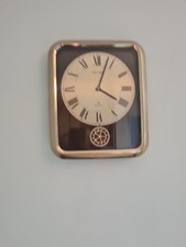 Vintage Retro 70's 80's Large 12" x 9" Rhythm Quartz Wall Clock Unusual Design