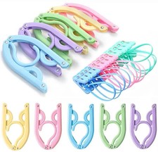 20 Pcs Travel Hangers with 12 Pcs Clips- Cruise Ship Essentials Portable Folding