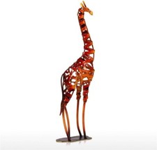 Hand Crafted Iorn Giraffe Sculpture 51cm Rare
