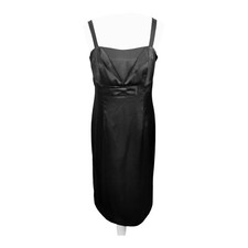 Black Midi Dress Size 14 Lined