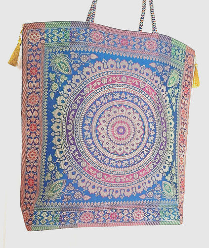 New tote bag blue mandala - new,