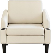 Fabric Accent Armchair w/ Cup