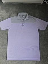 FootJoy golf short sleeve polo shirt - Lilac/Grey - Men’s XL - VGC
