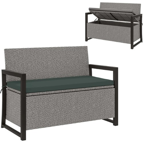 Rattan garden bench with - bench,