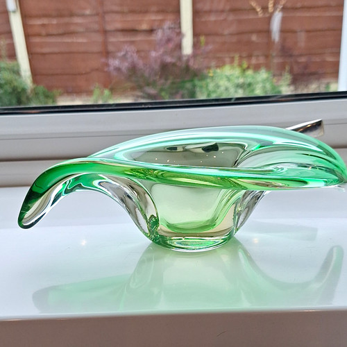 Green clear art glass - green,