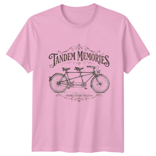 Vintage tandem bicycle shirt - tandem,