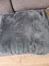 grey soft popcorn waffle throw