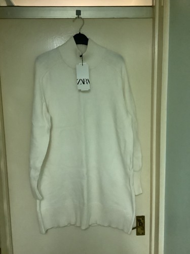 Zara ecru cream knit jumper - ecru,