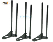 3 x NGT Black Snag Bars Aluminium Ears For Bite Alarms Carp Fishing Tackle
