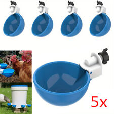 5x Automatic Chicken Water Cup Waterer Poultry Drinking Bowl Feeder Drinker Tool
